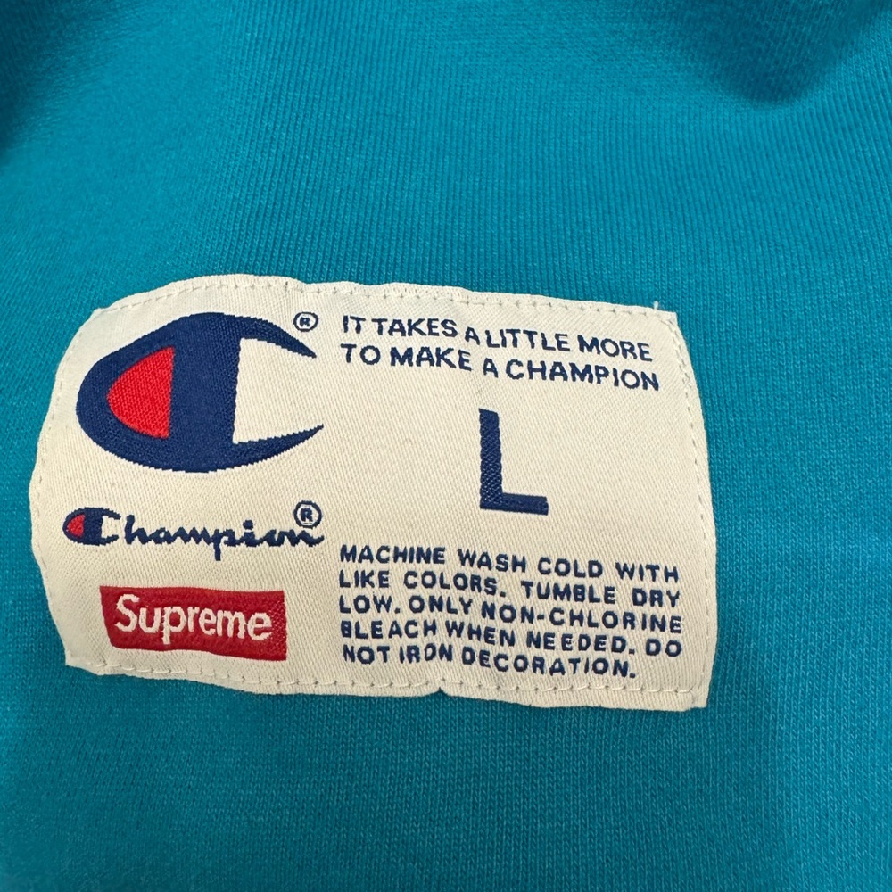 Supreme x Champion Crewneck (Teal, Blue, silver) - Picture 3 of 3